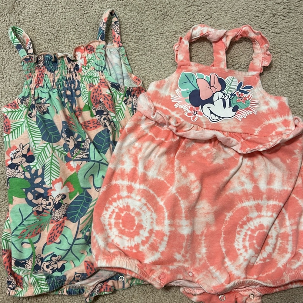 Disney baby rompers size 12 months
